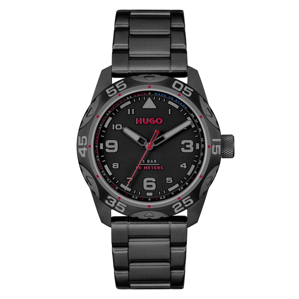 Hugo Boss Schwarze Uhr aus Edelstahl