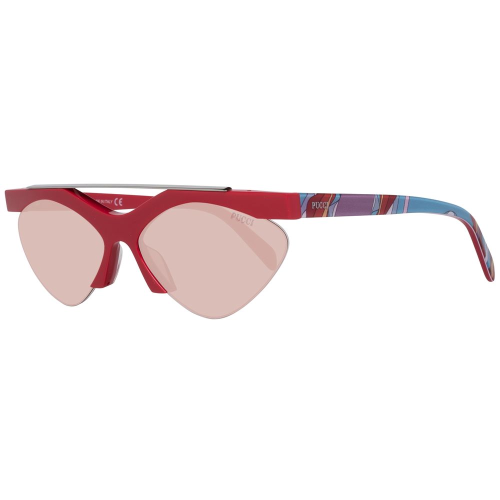 Emilio Pucci Rote Metall-Sonnenbrille