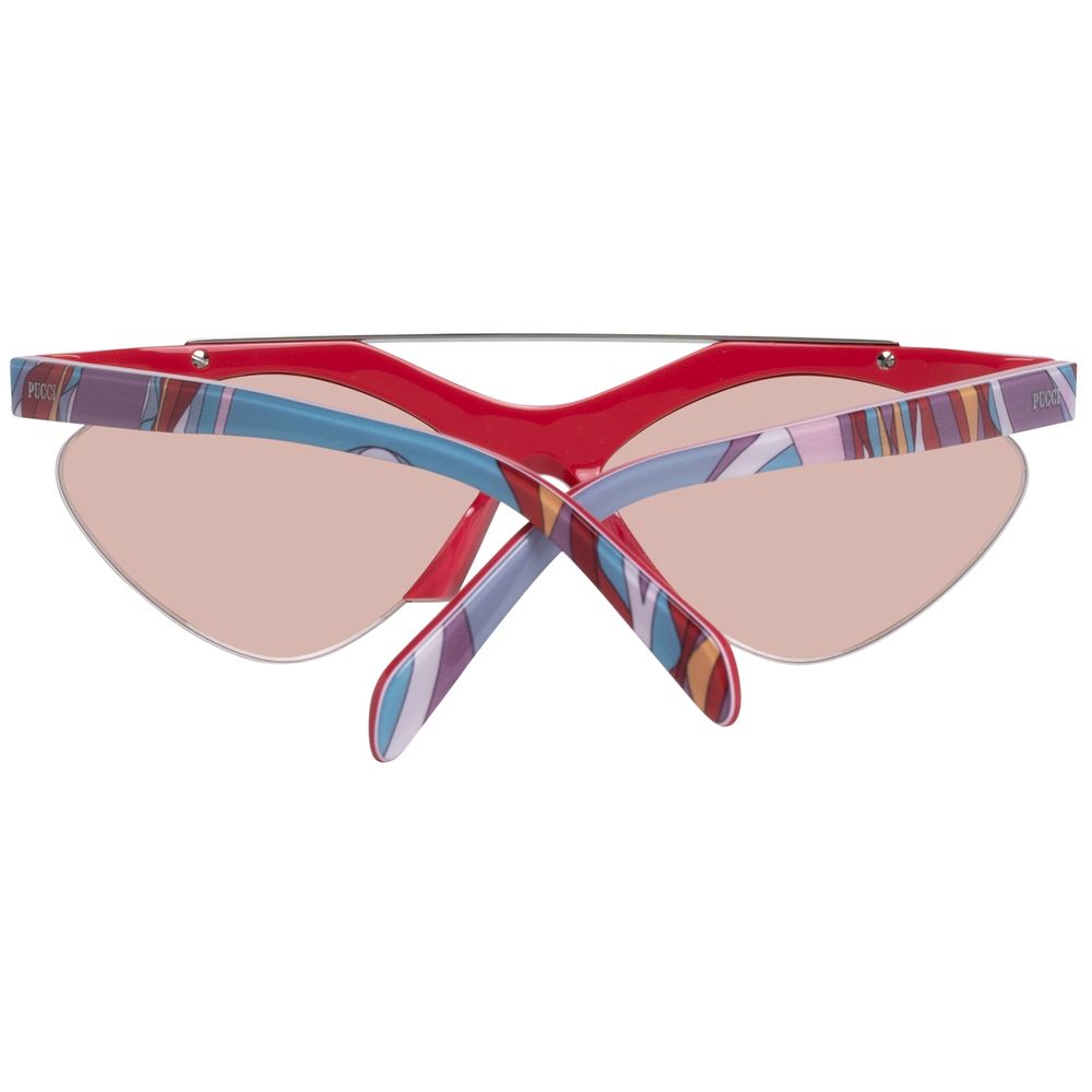 Emilio Pucci Rote Metall-Sonnenbrille