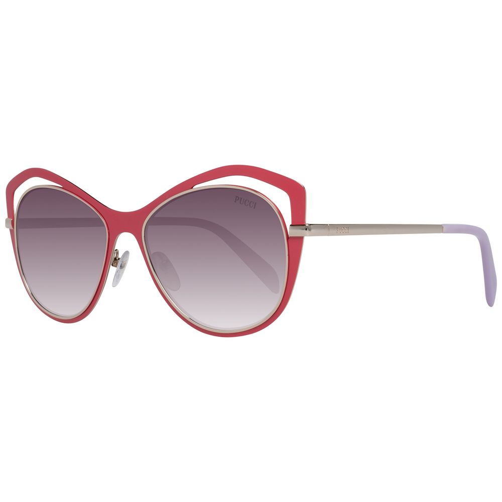 Emilio Pucci Rote Metall-Sonnenbrille