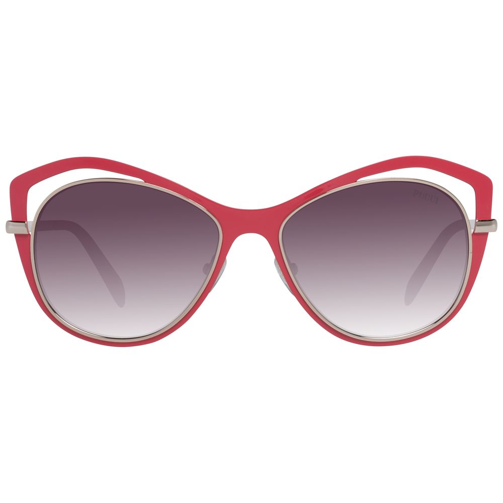 Emilio Pucci Rote Metall-Sonnenbrille