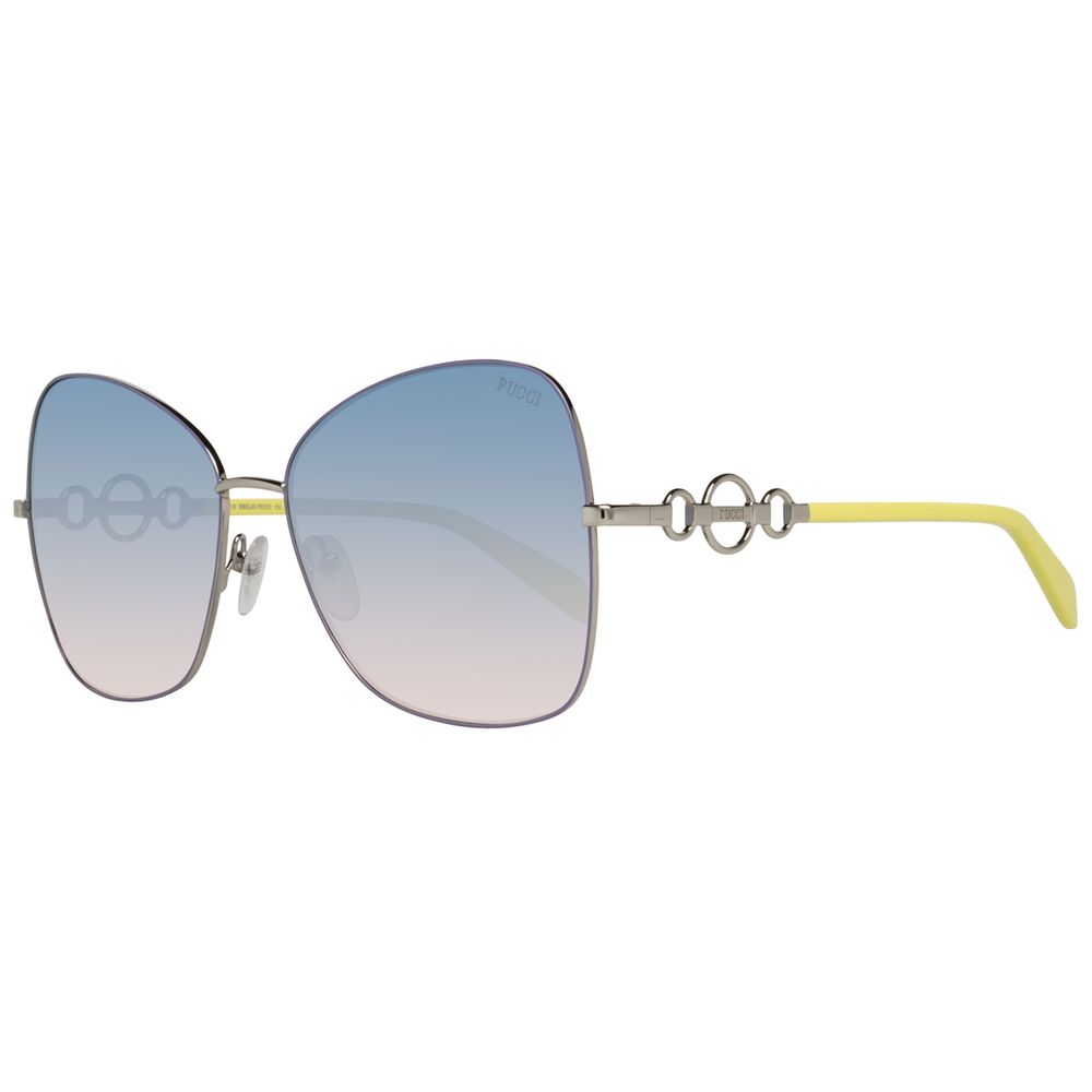 Emilio Pucci Graue Metall-Sonnenbrille