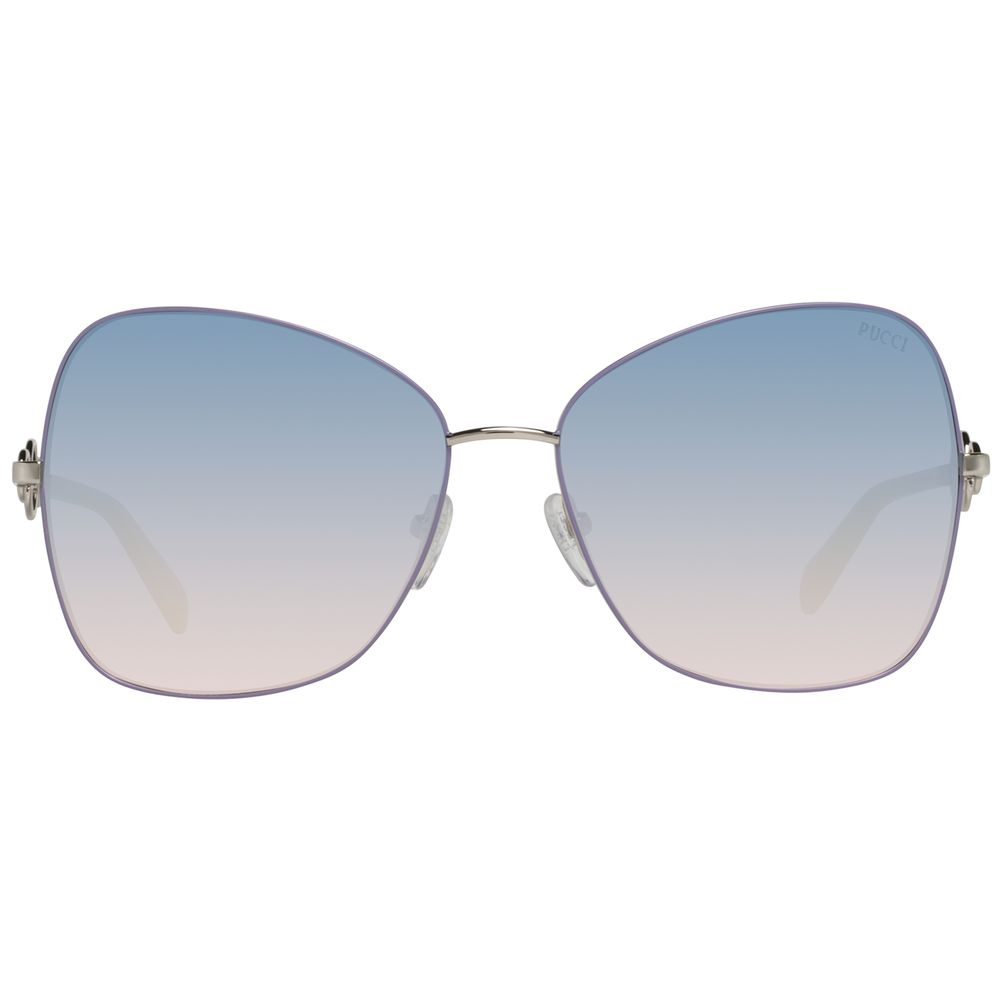 Emilio Pucci Graue Metall-Sonnenbrille
