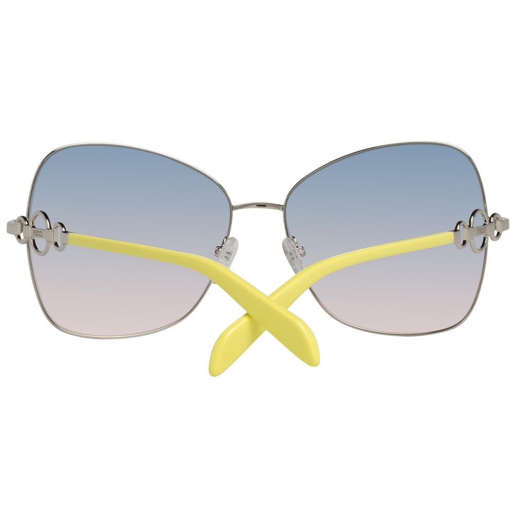 Emilio Pucci Graue Metall-Sonnenbrille