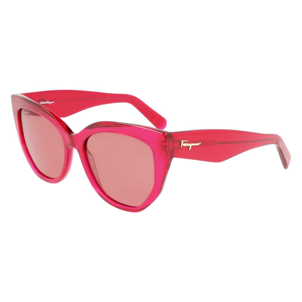 Ferragamo Rote Acetat-Sonnenbrille