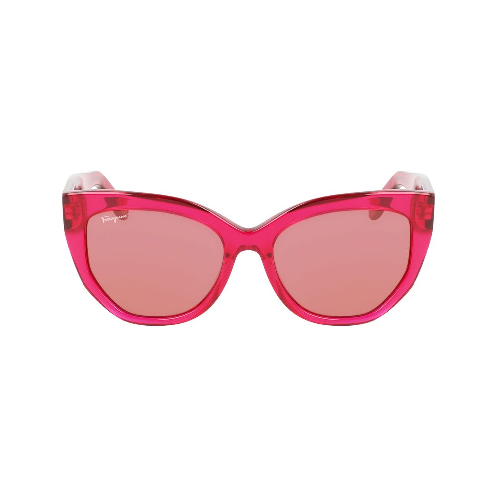 Ferragamo Rote Acetat-Sonnenbrille