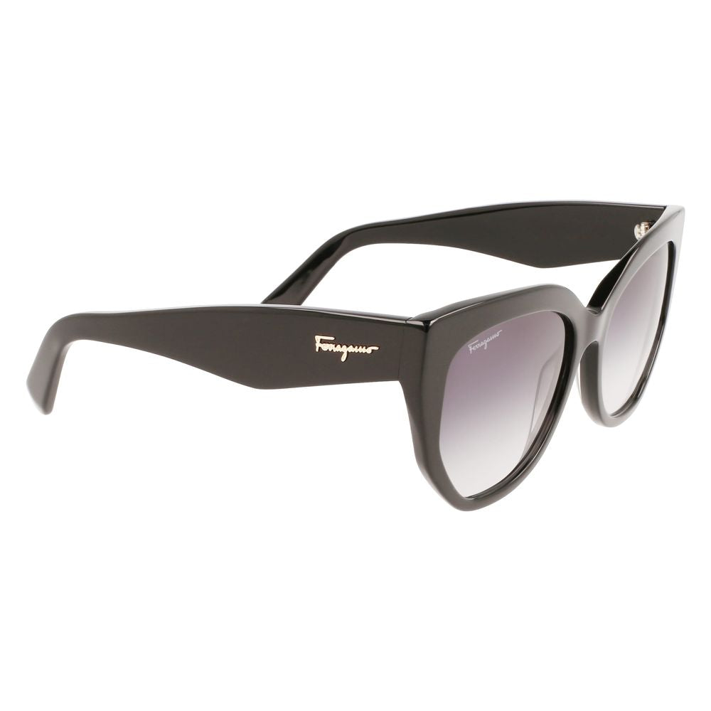 Ferragamo Schwarze Acetat-Sonnenbrille