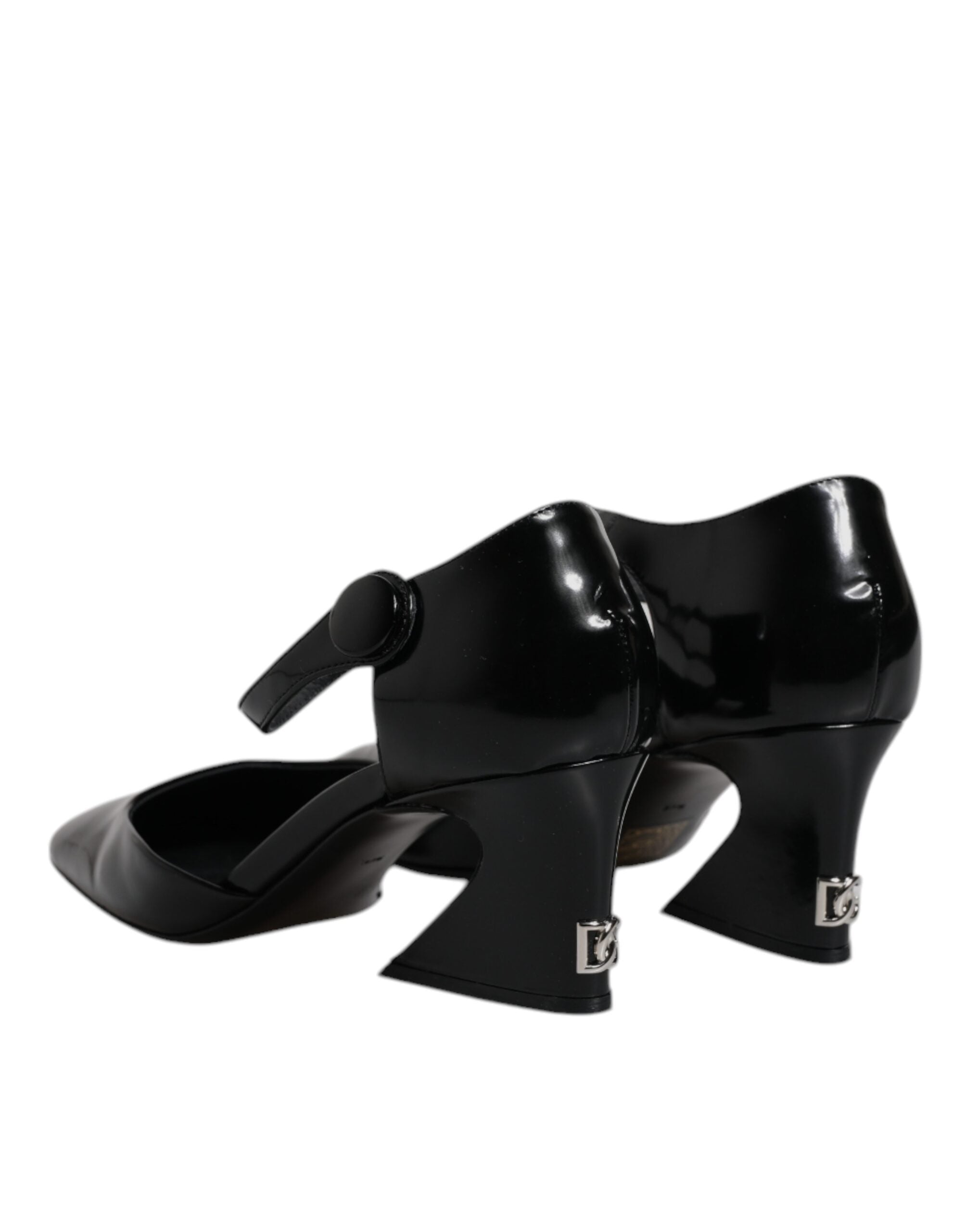 Dolce & Gabbana Schwarze Leder Jackie Riemchensandalen Schuhe