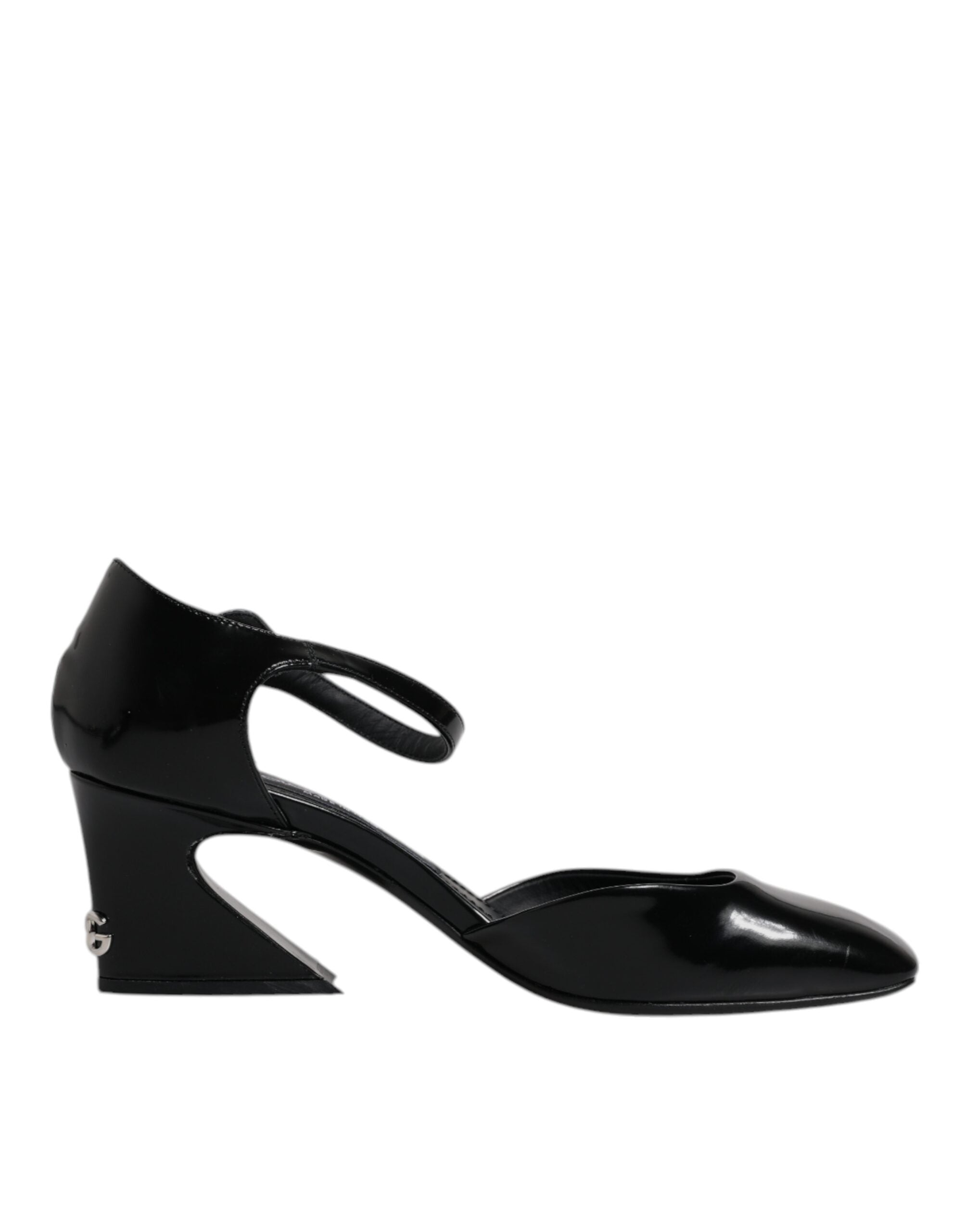 Dolce & Gabbana Schwarze Leder Jackie Riemchensandalen Schuhe