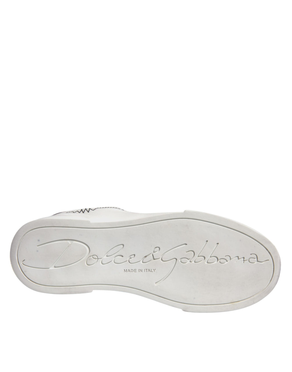 Dolce & Gabbana Weiß Gold Leder Low Top Sneakers Schuhe