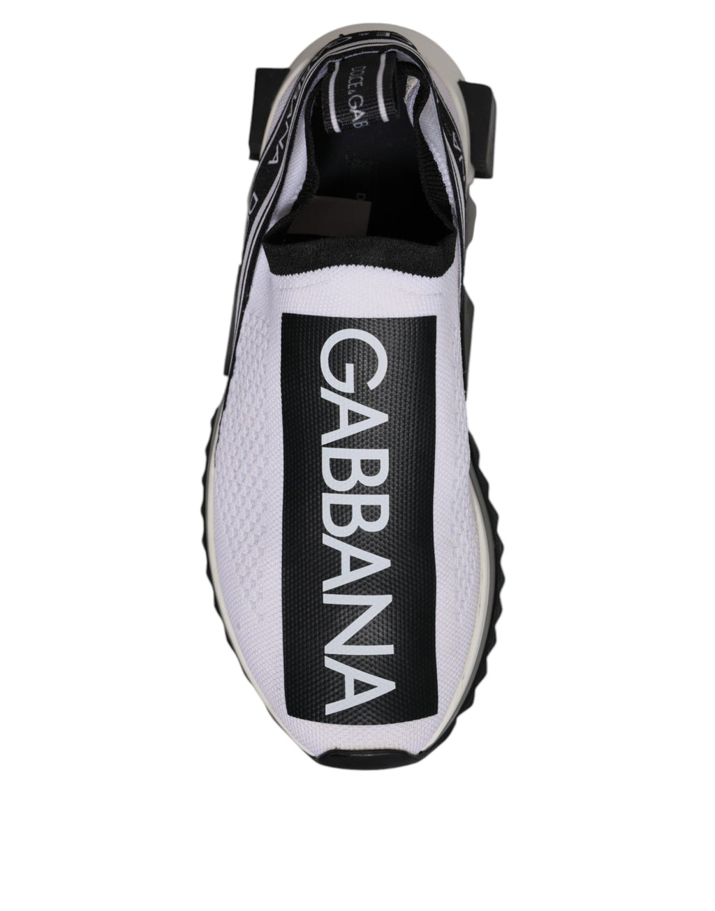 Dolce & Gabbana Weiß Schwarz Slip On Sorrento Sneakers Schuhe