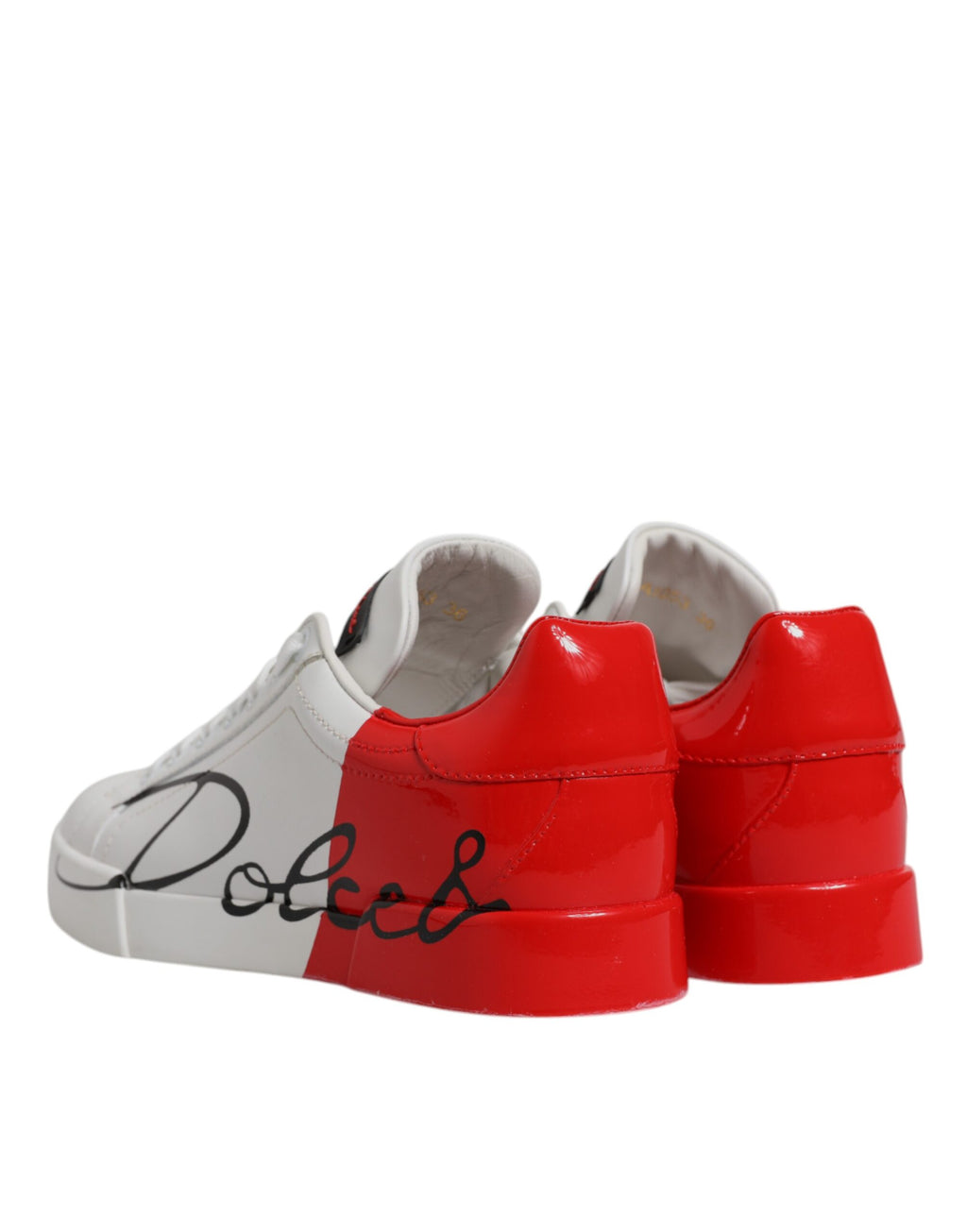 Dolce & Gabbana Weiß Rot Logo Portofino Turnschuhe Schuhe