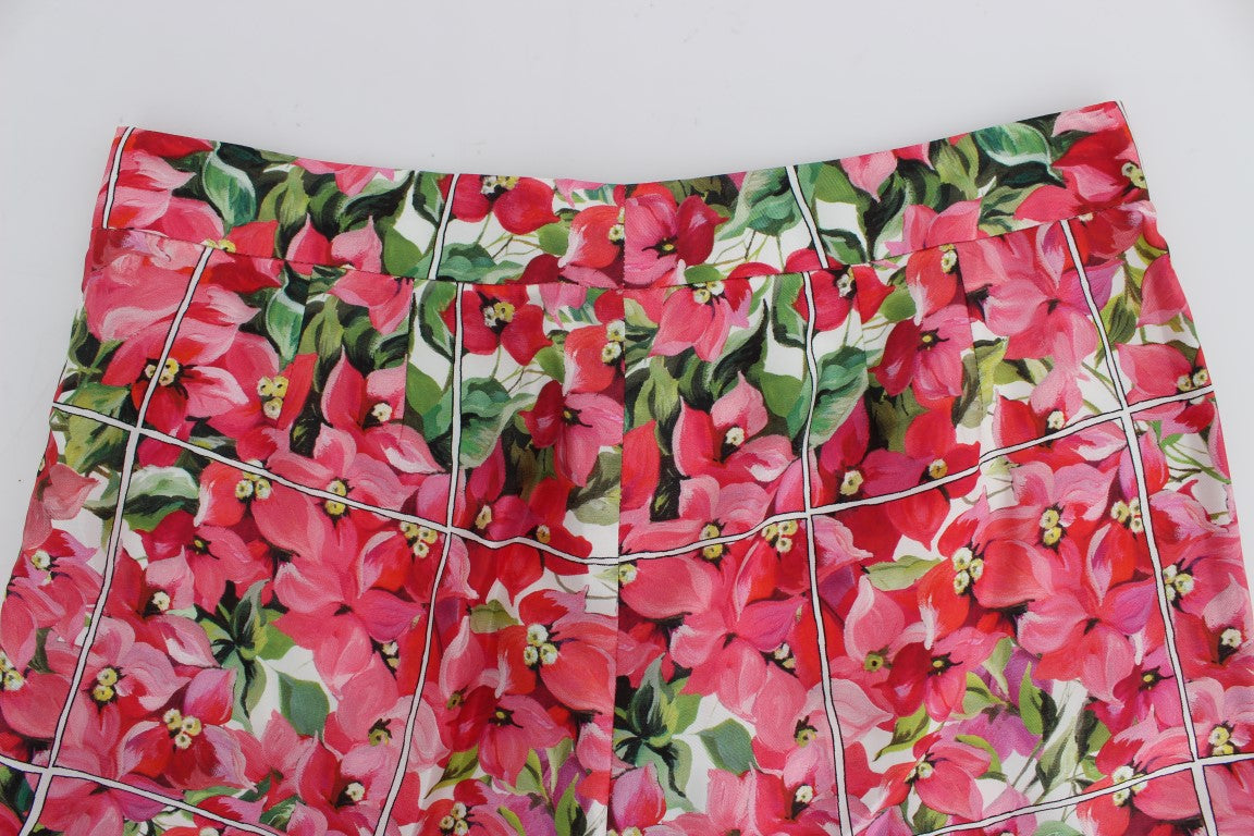 Dolce & Gabbana Multicolor Floral Knie Capris Shorts Hosen