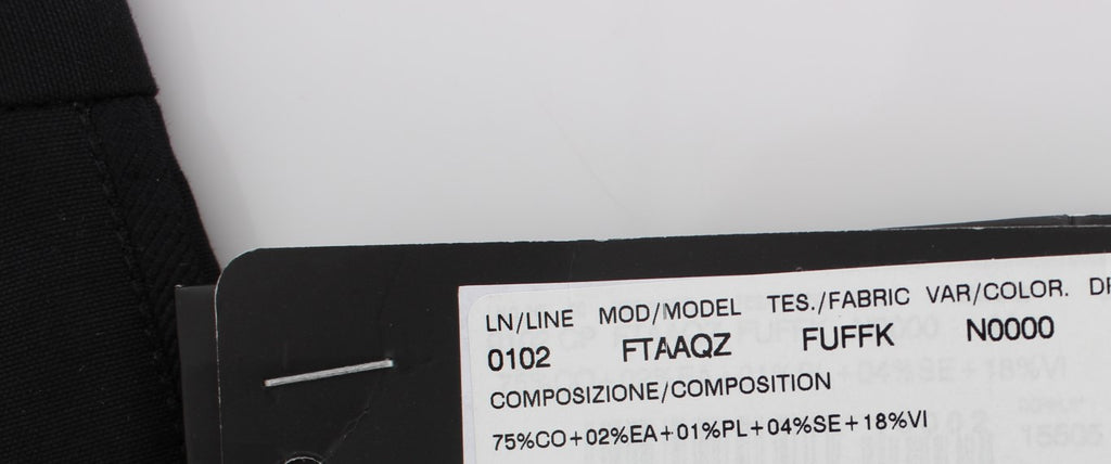 Dolce & Gabbana Schwarze Baumwoll-Stretch-Capris-Hose