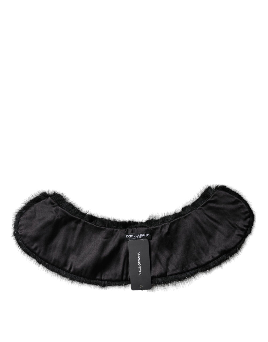 Dolce & Gabbana Schwarzer Pelzschal Hals Wrap Cover Kragenschal