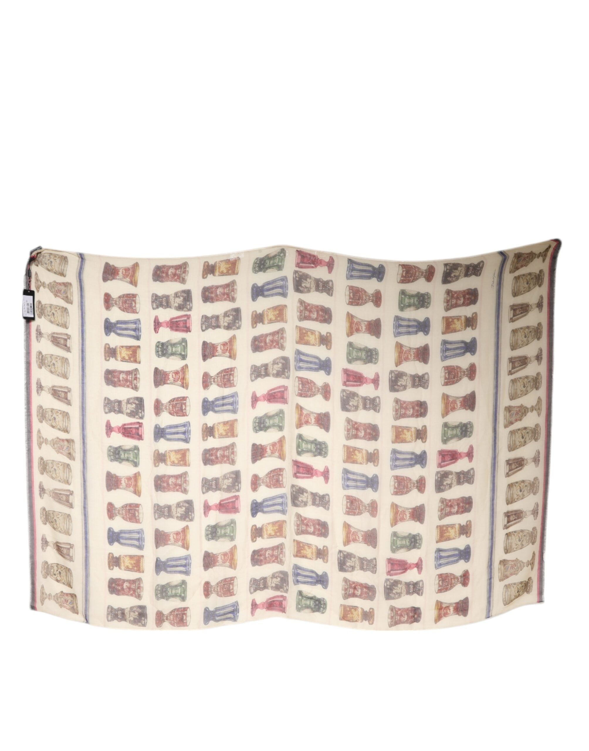Dolce & Gabbana Multicolor Glas Kaschmir Foulard-Schal