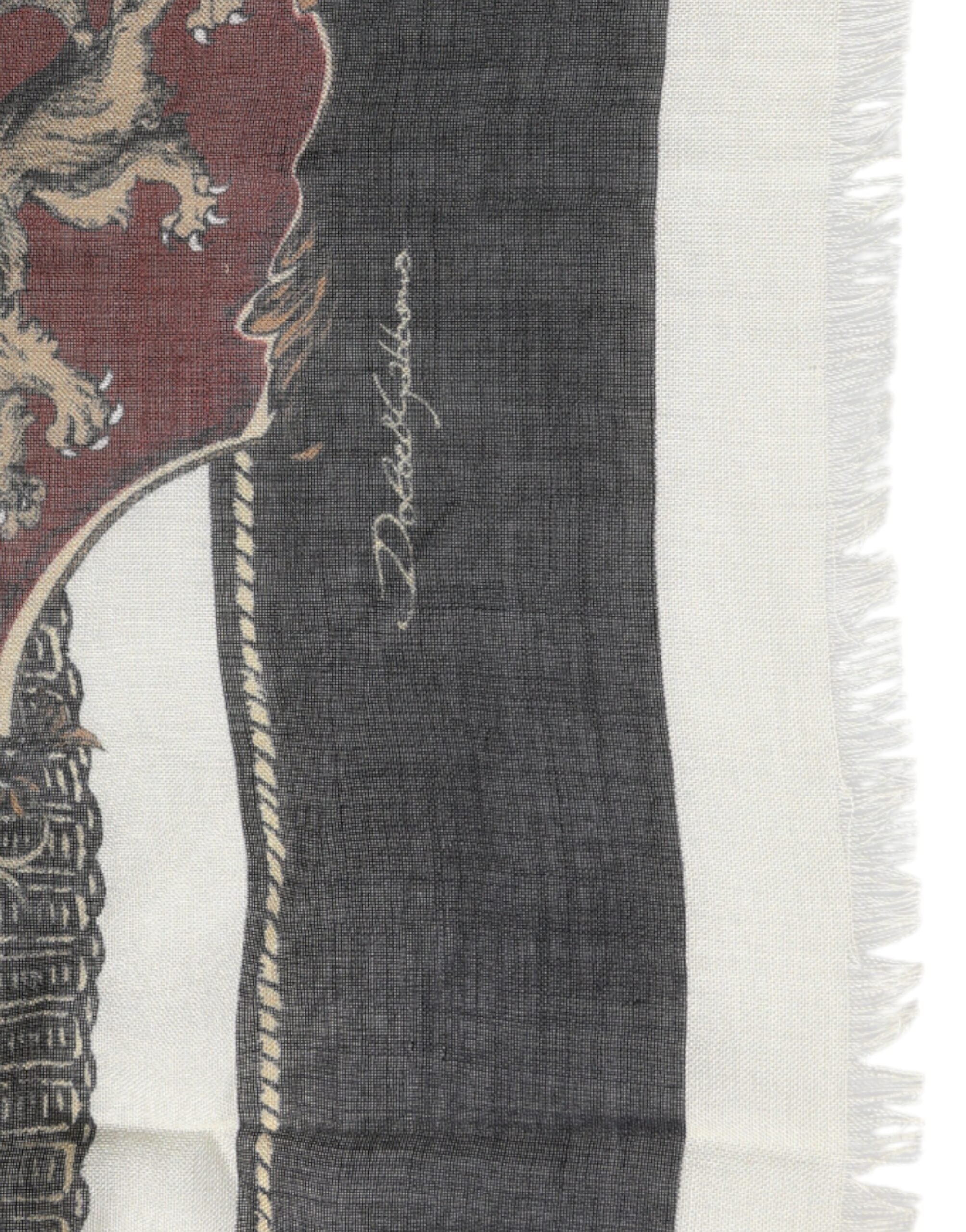 Dolce & Gabbana Mehrfarbig bedruckter Foulardschal aus Kaschmir