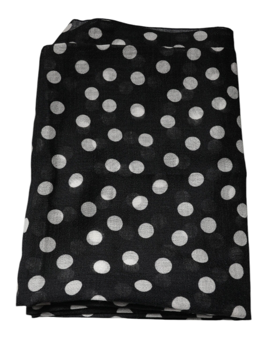 Dolce & Gabbana Schwarzer weißer Polka Dots Fransen Wickelschal