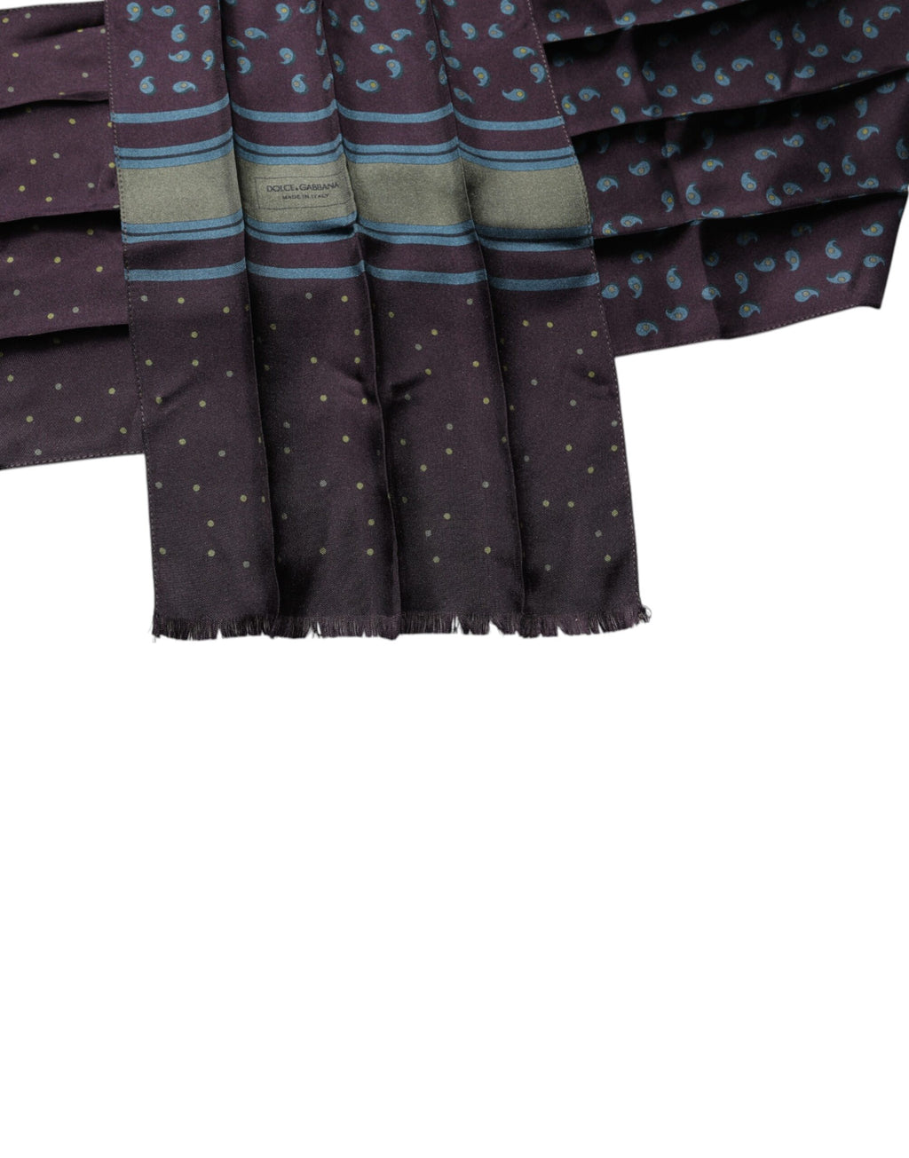 Dolce & Gabbana Lila Fantasie Seide Hals Wrap Schal Halstuch