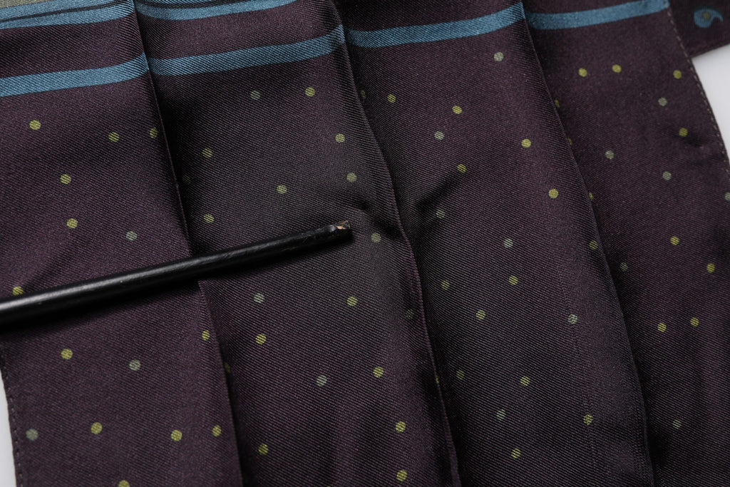 Dolce & Gabbana Lila Fantasie Seide Hals Wrap Schal Halstuch