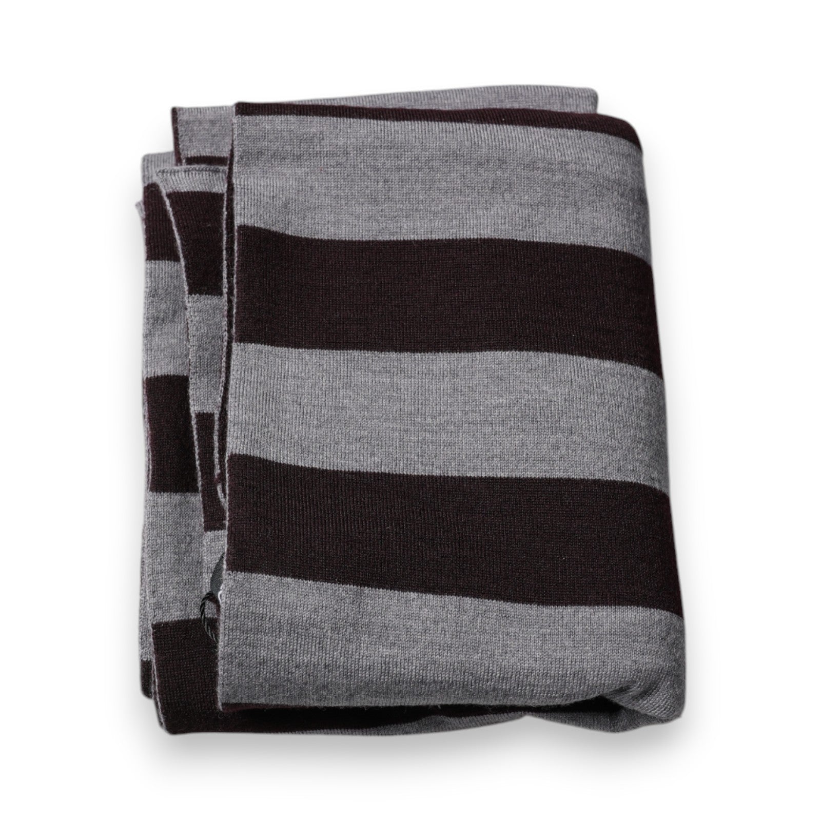 Dolce & Gabbana Schwarz-grau gestreiftes Wollhalstuch