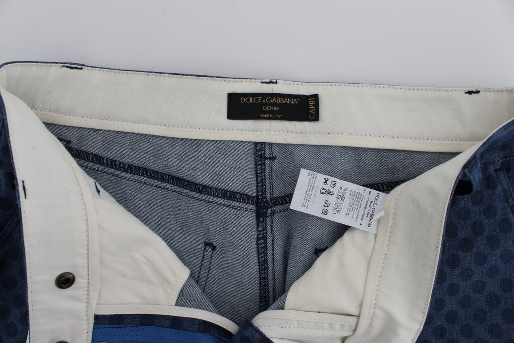 Dolce & Gabbana Gepunktete Stretch-Capri-Jeans