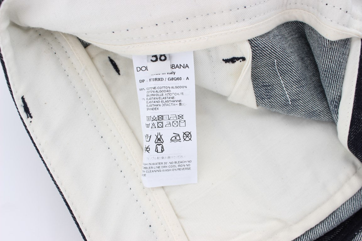 Dolce & Gabbana Gepunktete schmale Caprihose