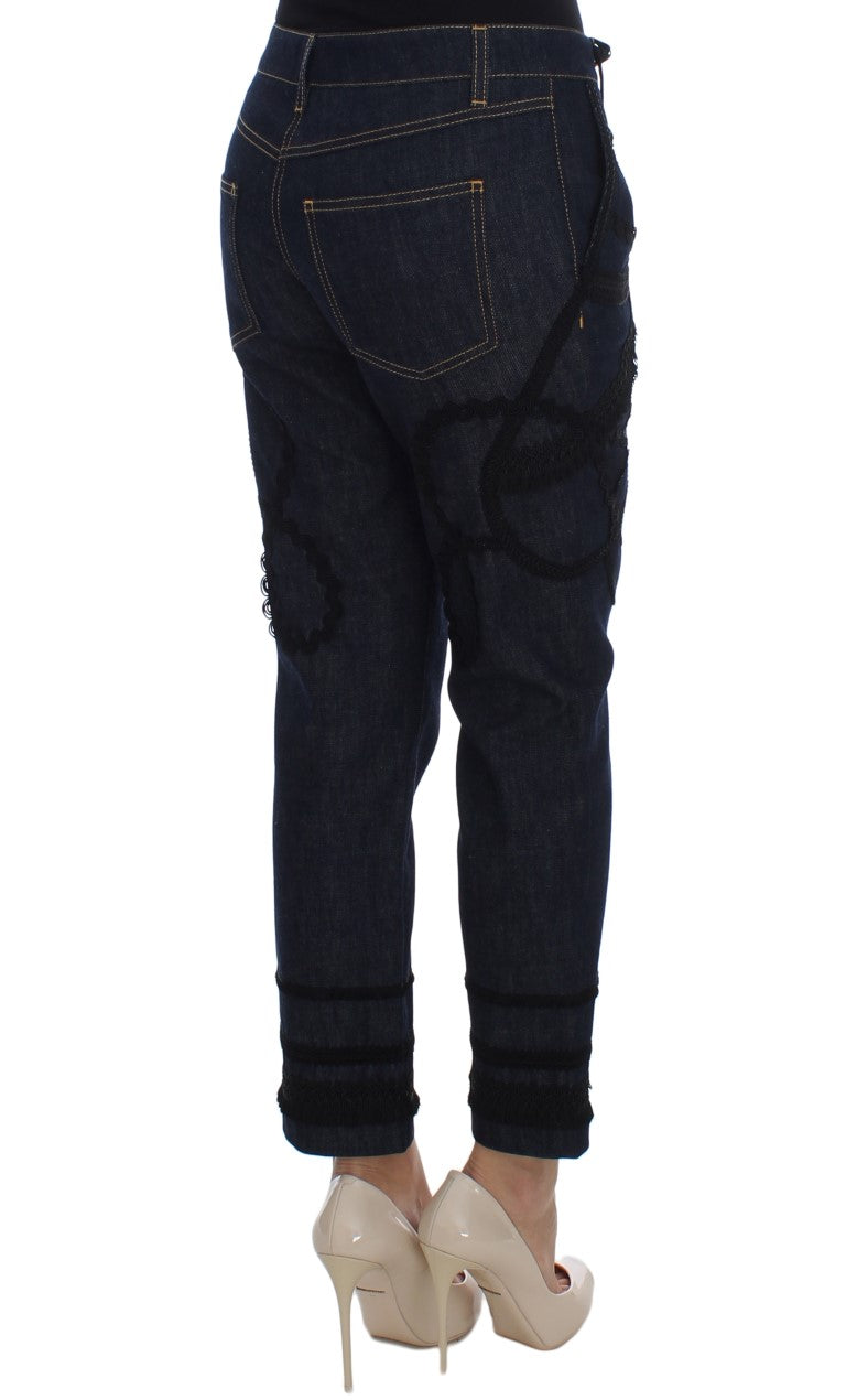 Dolce & Gabbana Blaue Jeans aus Baumwolle Capri Torero