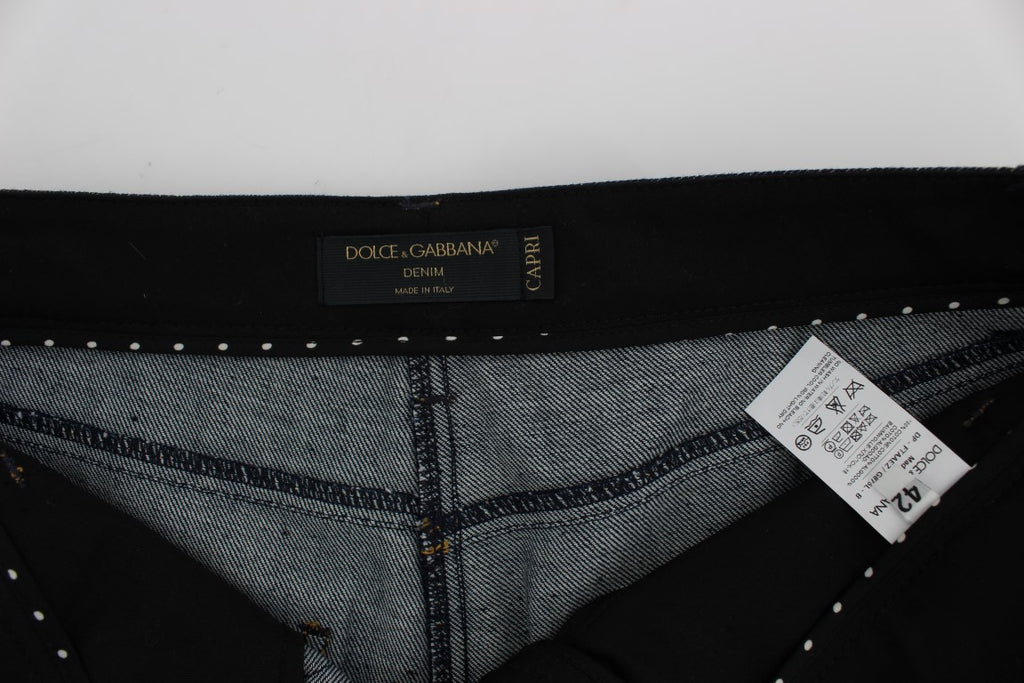 Dolce & Gabbana Blaue Jeans aus Baumwolle Capri Torero