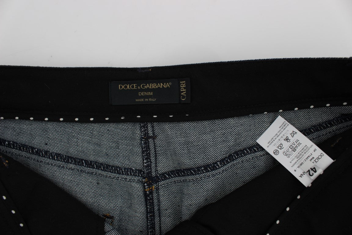 Dolce & Gabbana Blaue Jeans aus Baumwolle Capri Torero