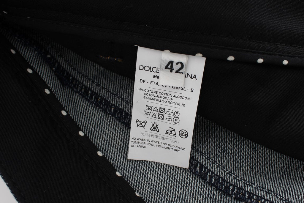 Dolce & Gabbana Blaue Jeans aus Baumwolle Capri Torero
