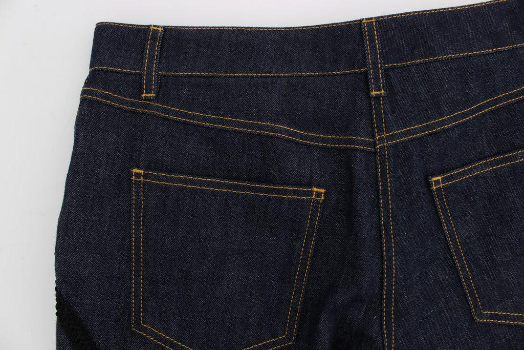 Dolce & Gabbana Blauer Denim Baumwolle CAPRI Torero Jeans