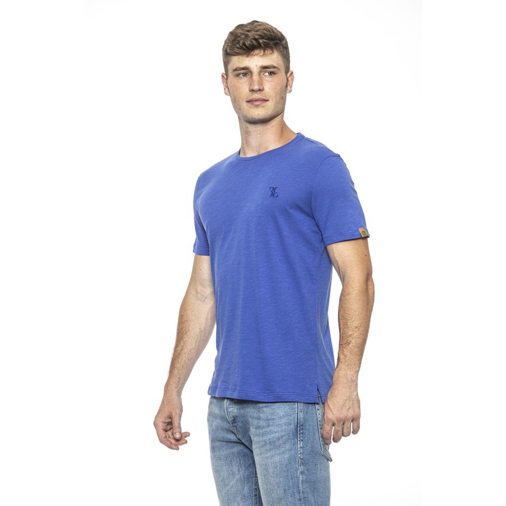 Billionaire Italian Couture Hellblaues T-Shirt aus Baumwolle