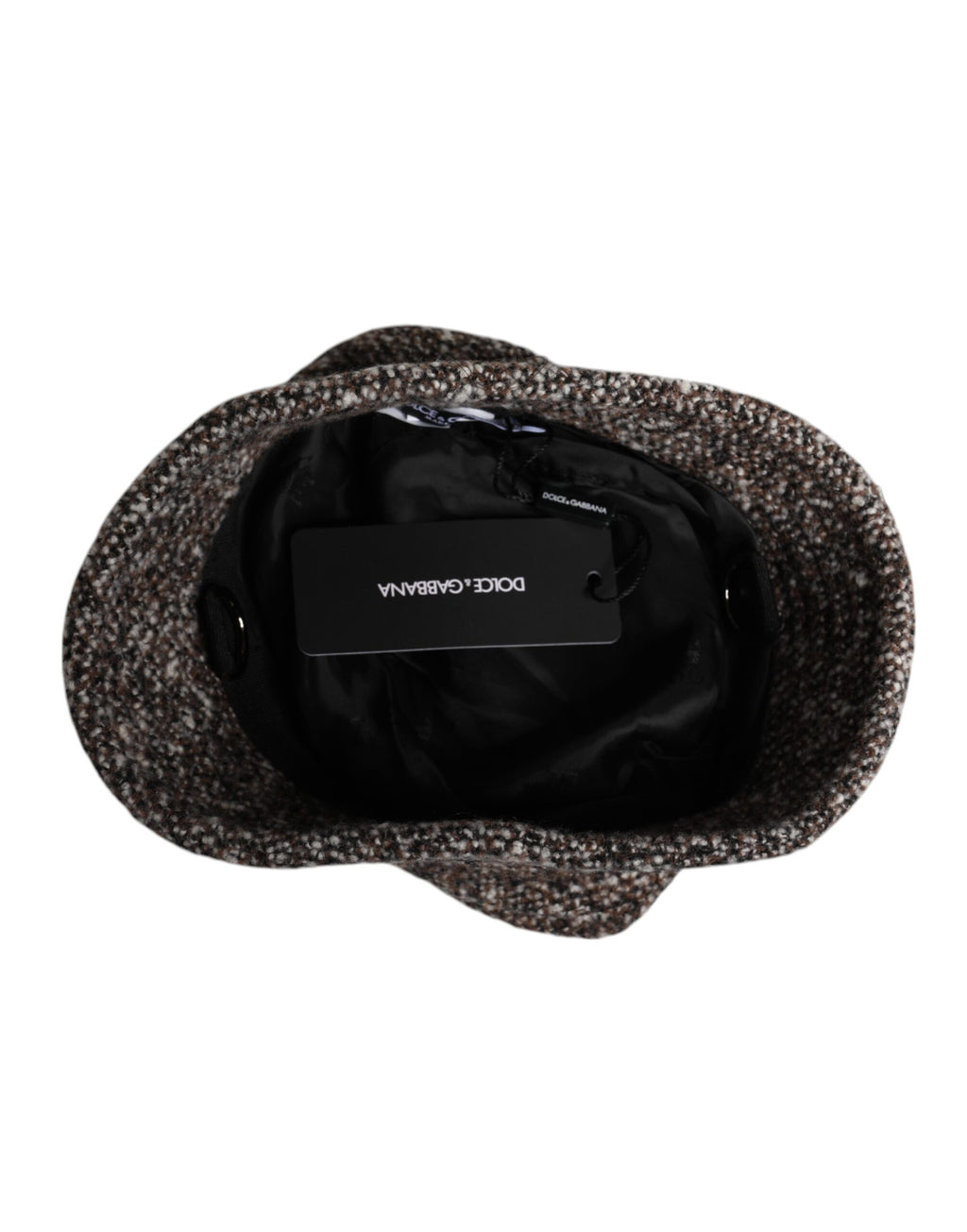 Dolce & Gabbana Brauner Eimerhut aus gewebter Alpakawolle