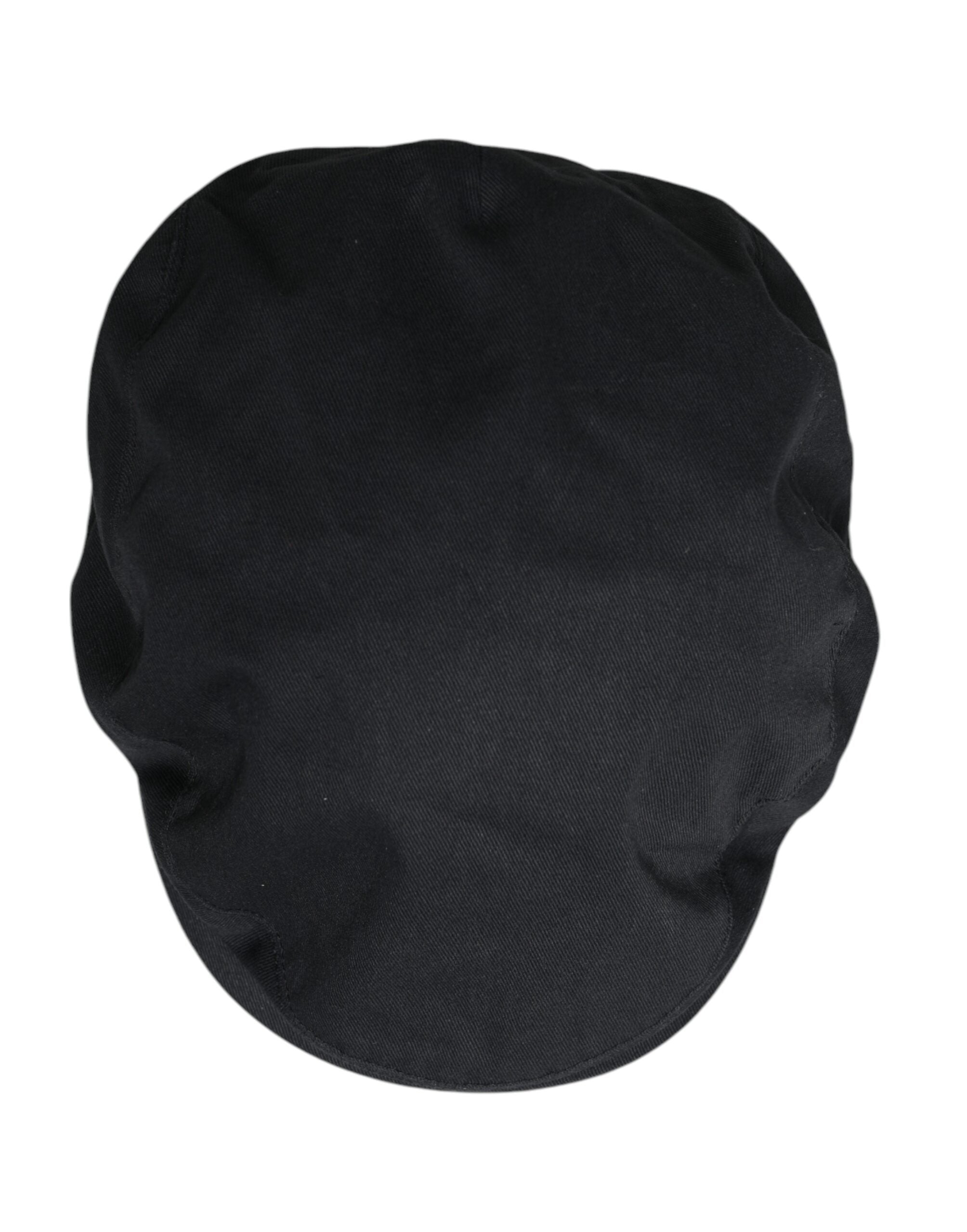 Dolce & Gabbana Schwarzer Baumwolle Newsboy Capello Cabbie Hut
