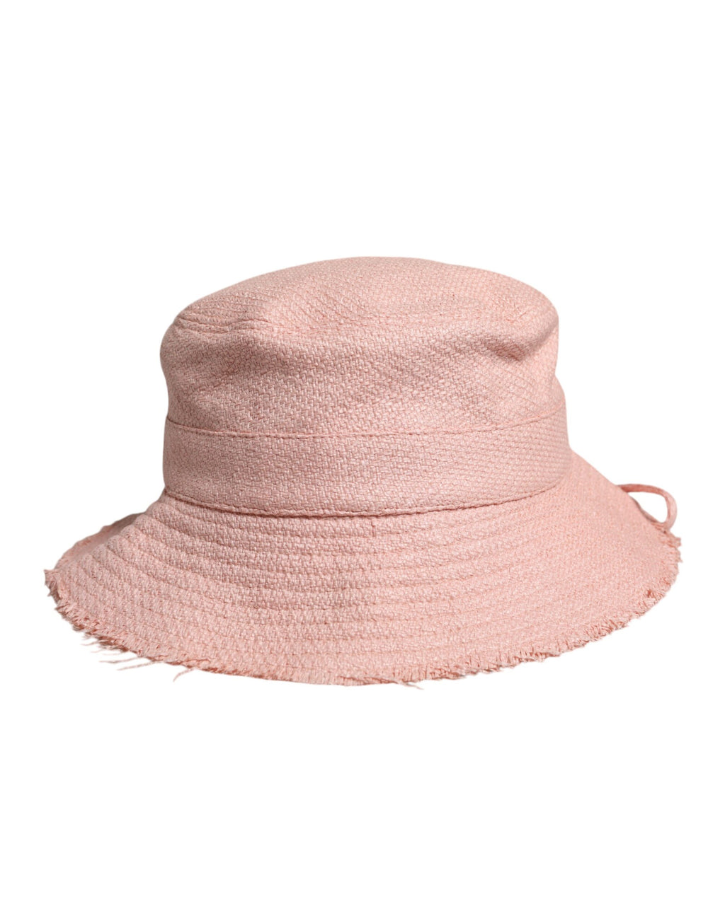 Dolce & Gabbana Rosa Baumwoll-Eimerhut mit breiter Krempe