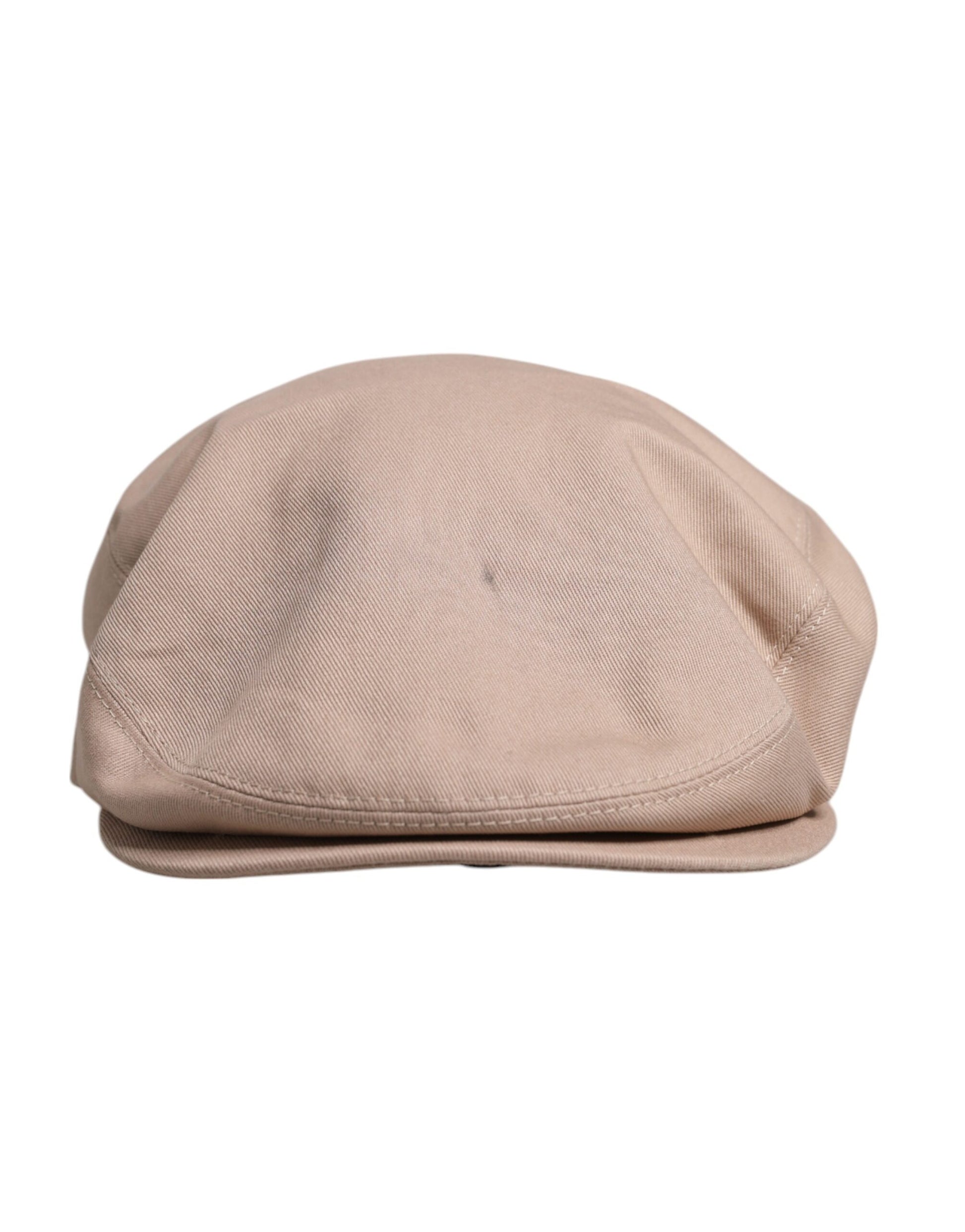 Dolce & Gabbana Beige Baumwolle Newsboy Capello Cabbie Hut