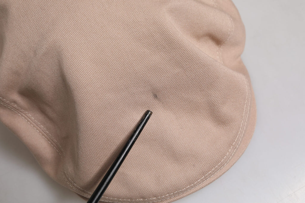 Dolce & Gabbana Beige Baumwolle Newsboy Capello Cabbie Hut