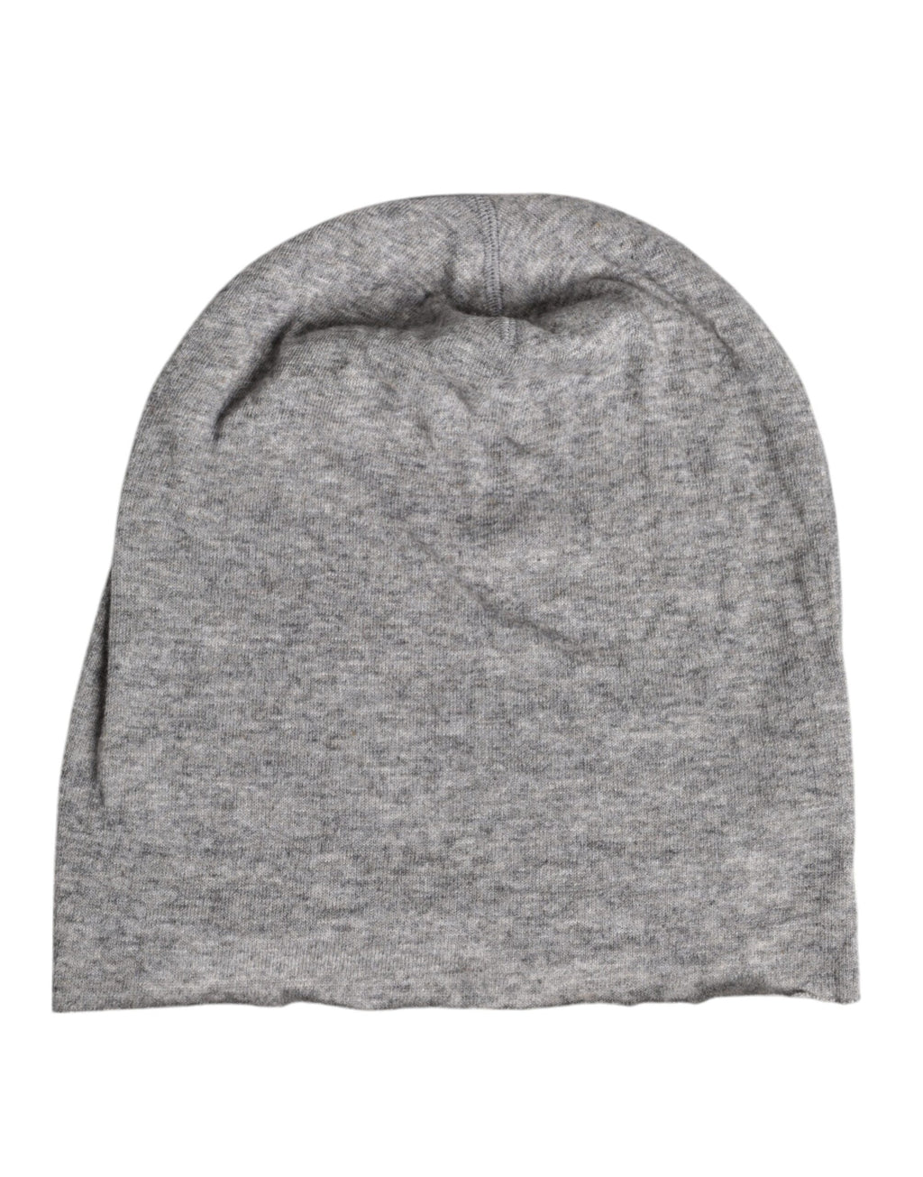 Dolce & Gabbana Graue Viskosemischung, gestrickte Beanie-Mütze