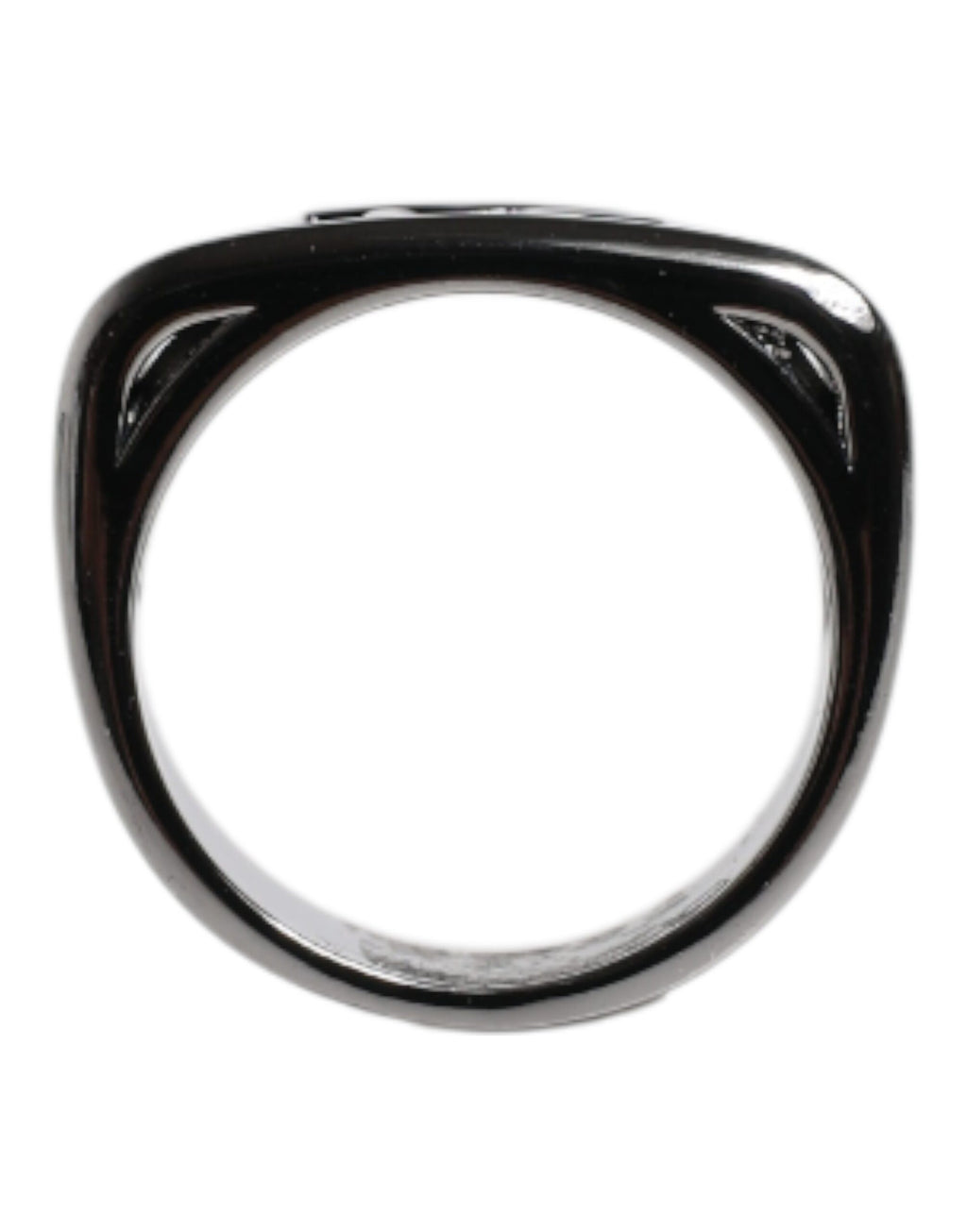 Dolce & Gabbana Silberfarbener Messing Anello DG Logo Ring