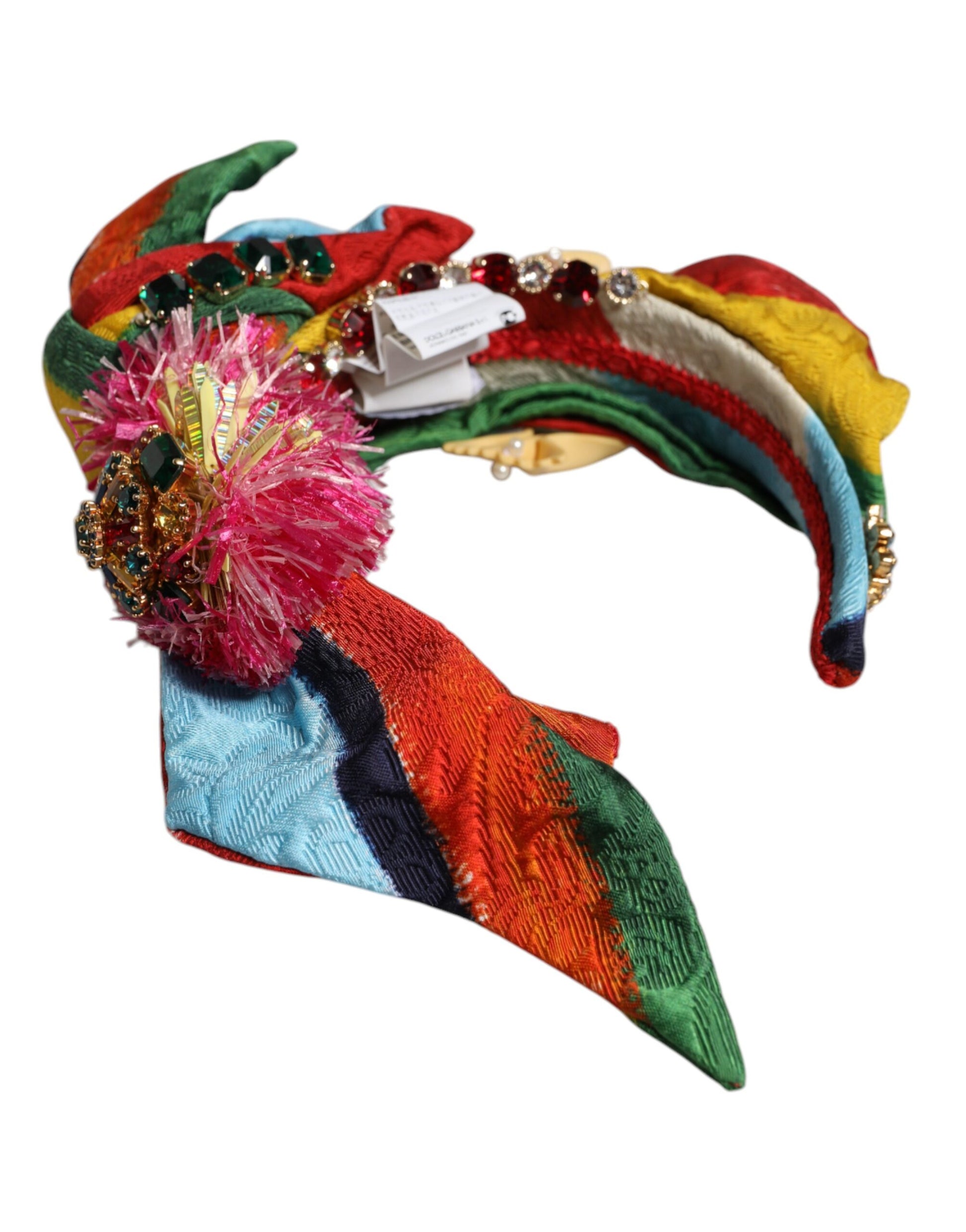 Dolce & Gabbana Multicolor Floral Crystal verschönert Diadem Stirnband
