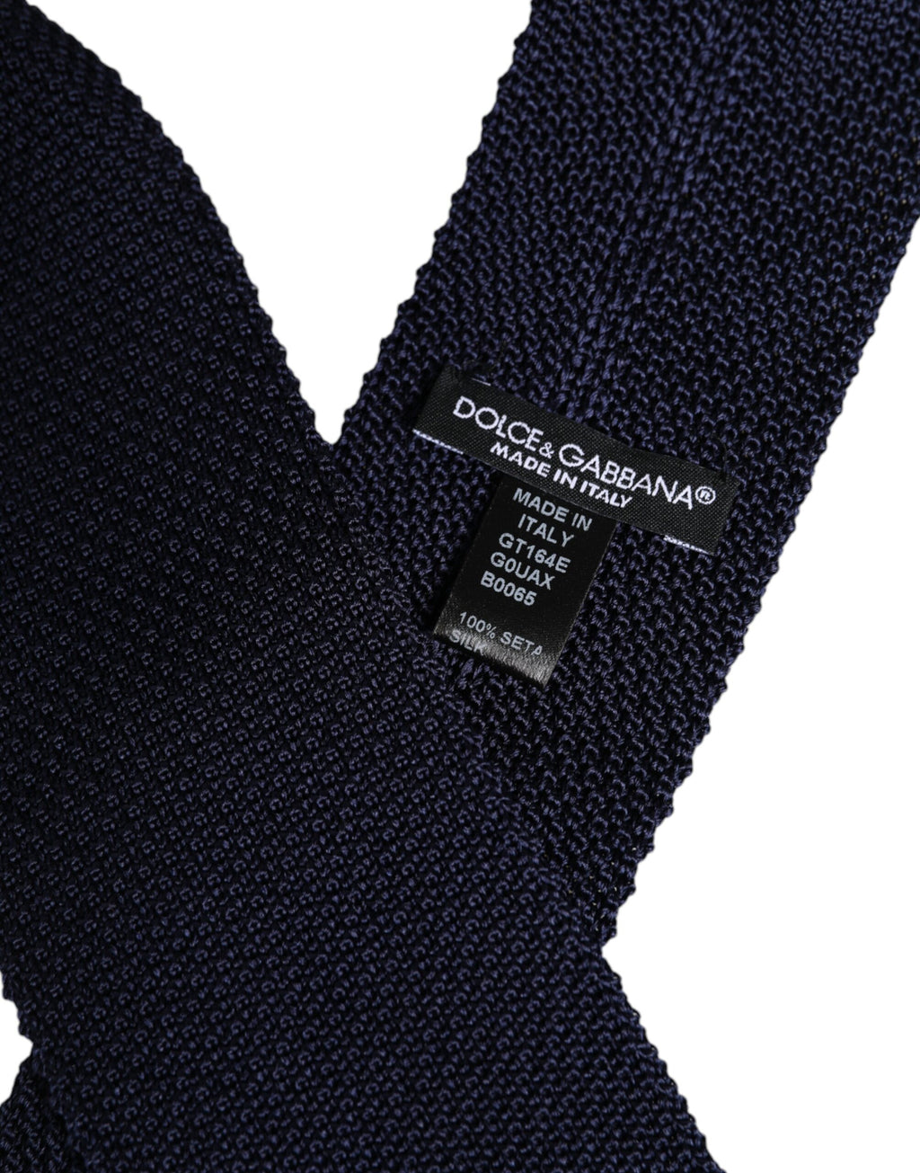 Dolce & Gabbana Dunkelblaue Seidenkrawatte verstellbar Krawatte