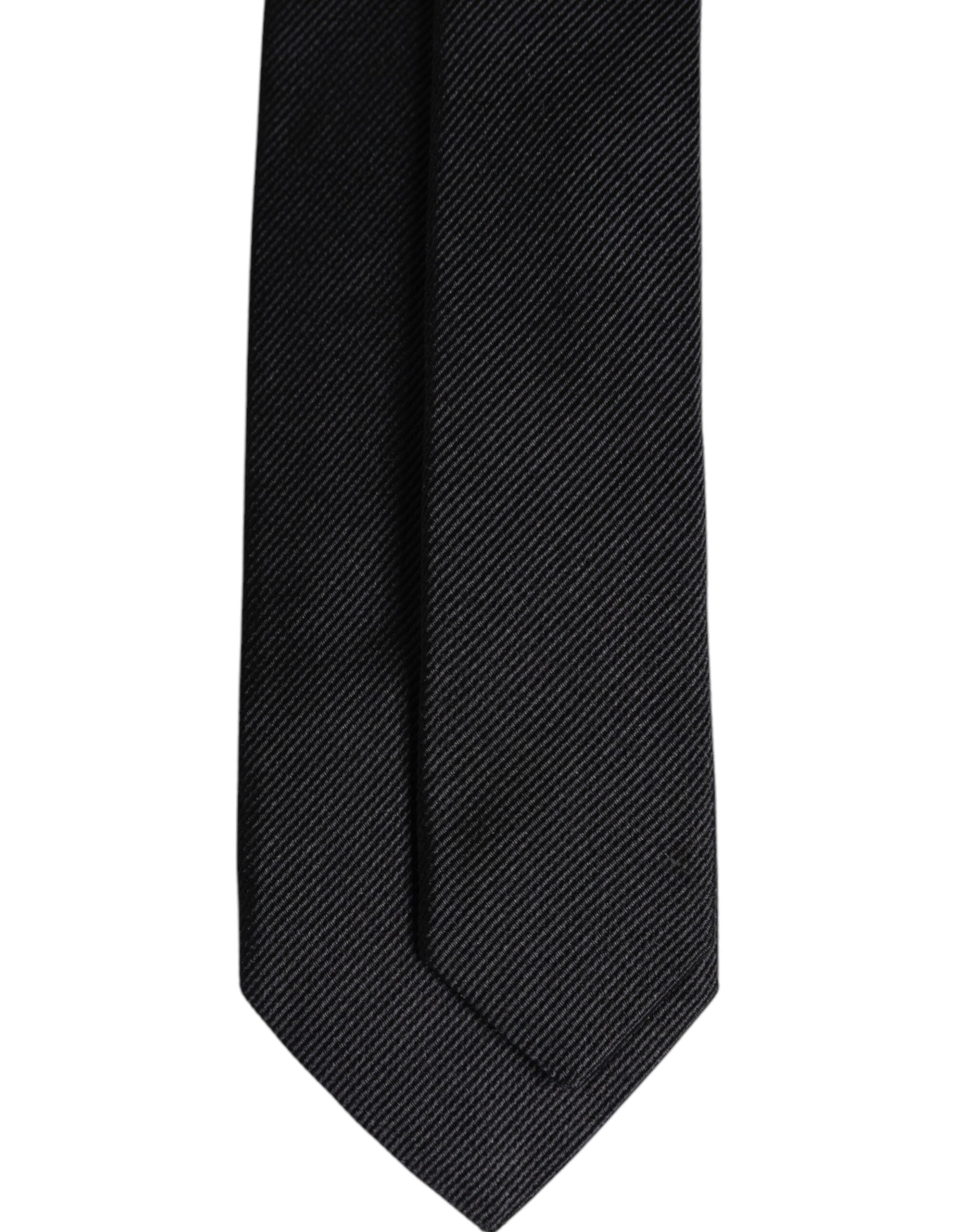 Dolce & Gabbana Schwarze Seidenkrawatte, verstellbar