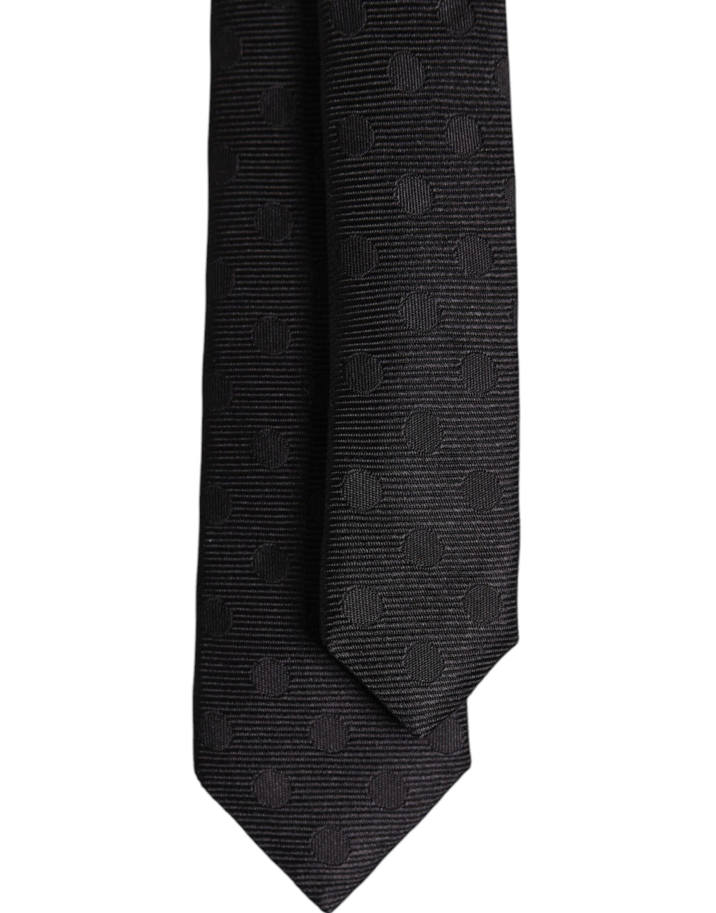 Dolce & Gabbana Schwarze Kreise Seidenkrawatte verstellbar