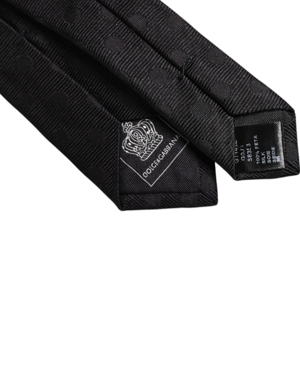 Dolce & Gabbana Schwarze Kreise Seidenkrawatte verstellbar