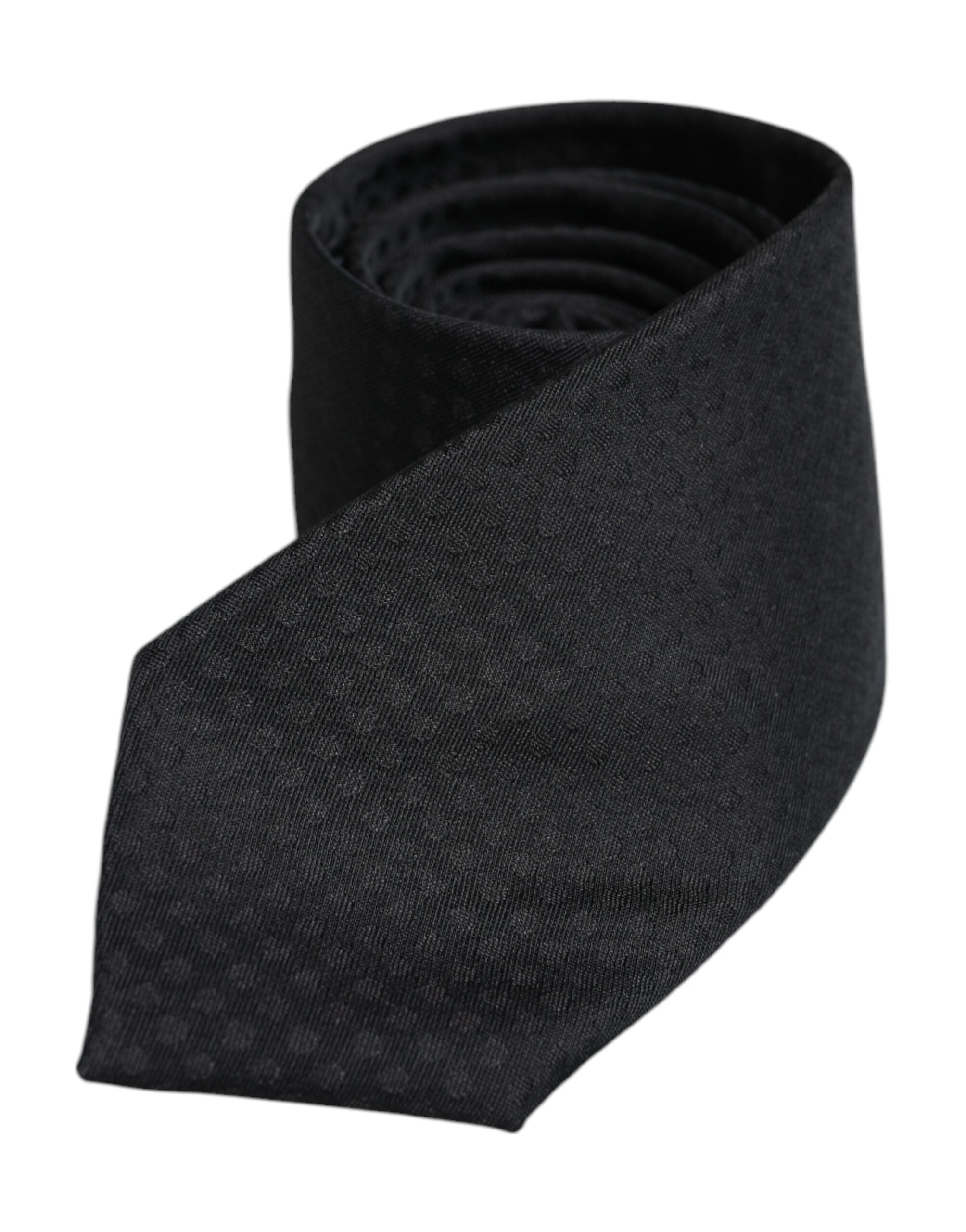 Dolce & Gabbana Schwarze Kreise Seidenkrawatte verstellbar