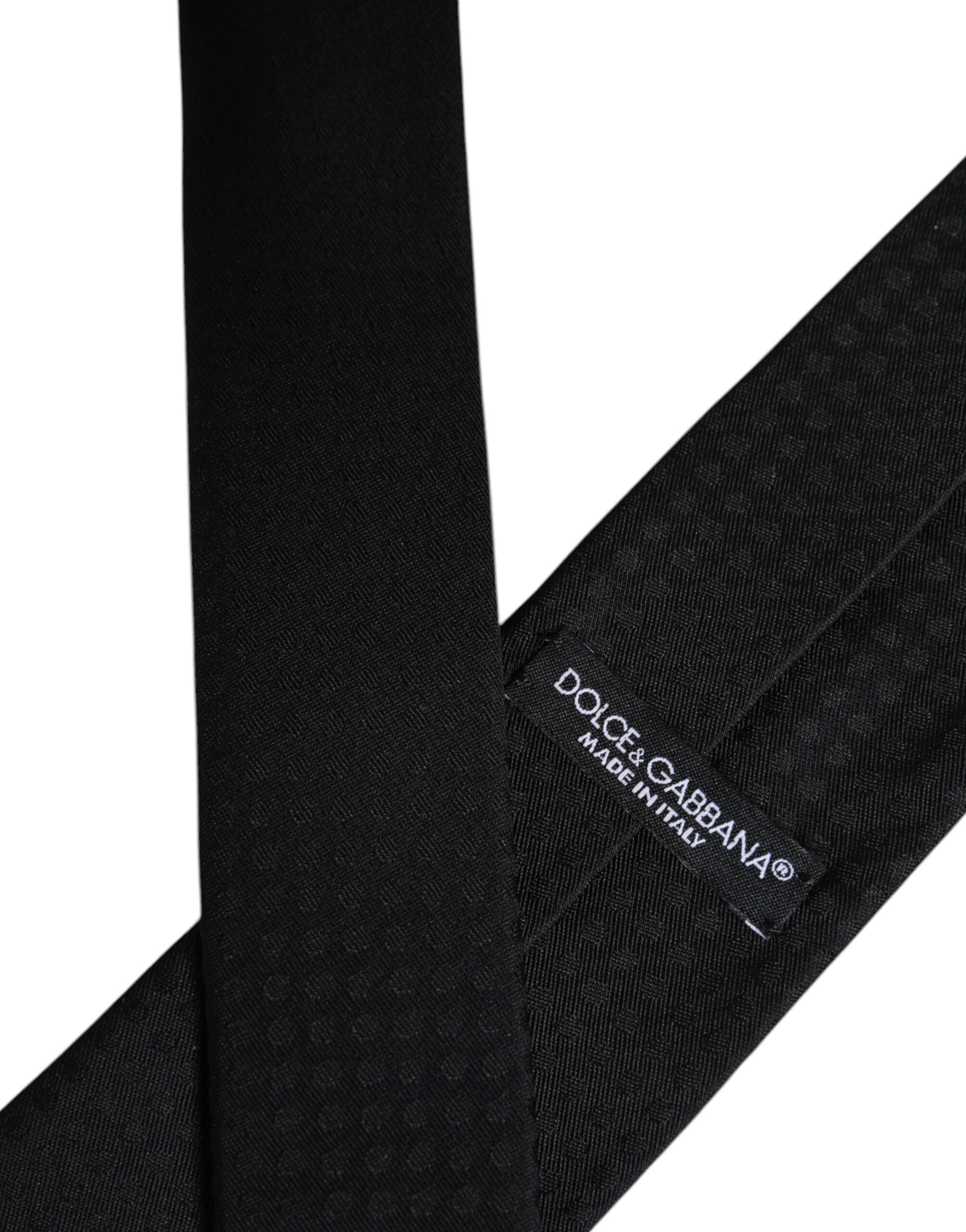 Dolce & Gabbana Schwarze Kreise Seidenkrawatte verstellbar