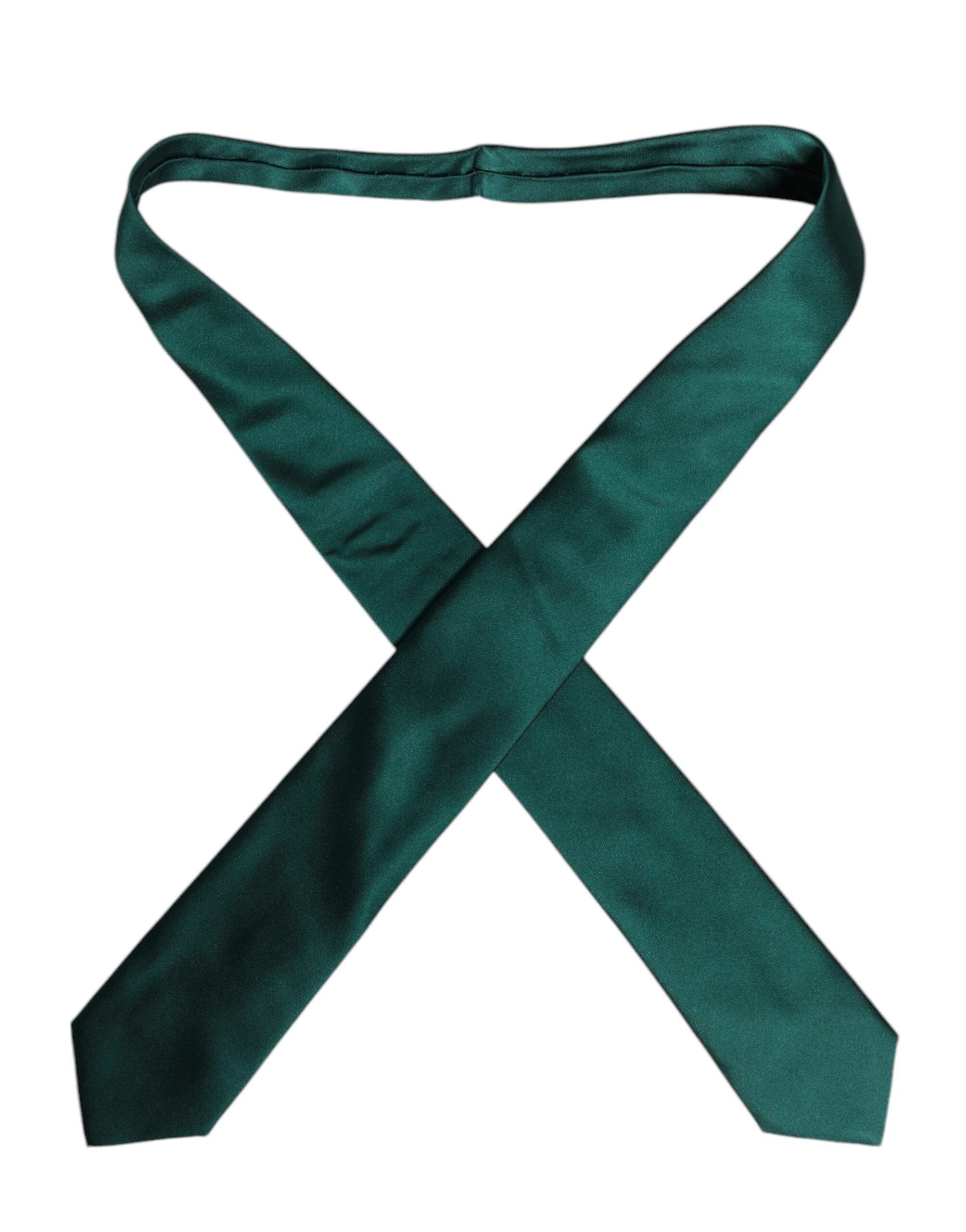 Dolce & Gabbana Grüne Krawatte aus Baumwolle, verstellbar