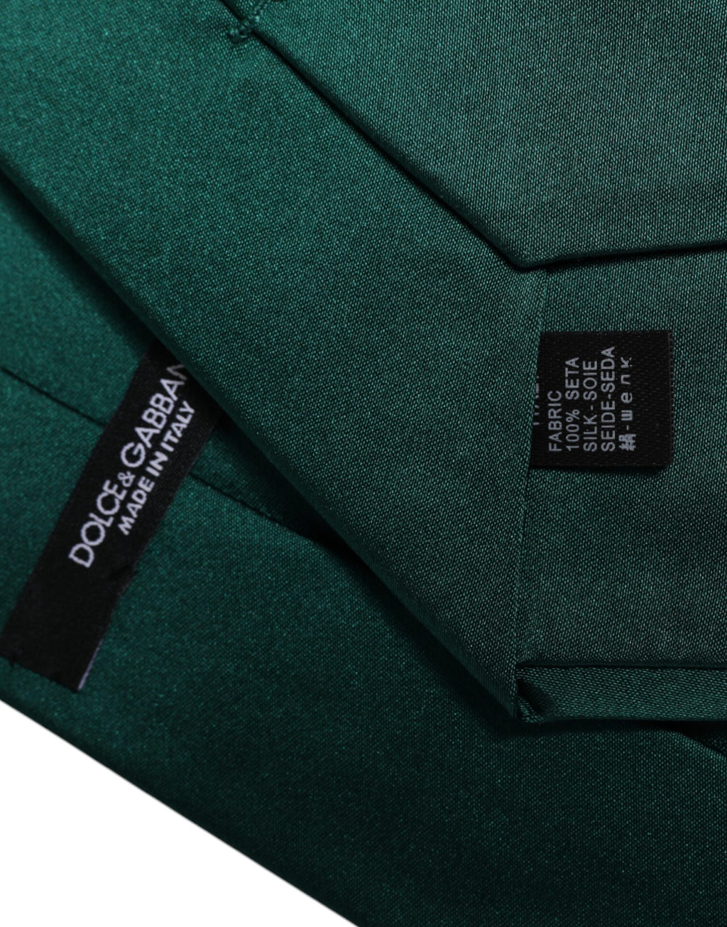 Dolce & Gabbana Grüne Krawatte aus Baumwolle, verstellbar