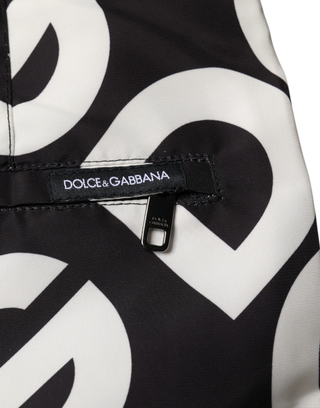 Dolce & Gabbana Schwarz Weiß Logo Beachwear Shorts Bademode